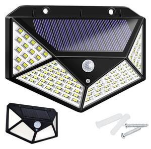 Lampada da parete solare 100 LED SMD con sensore di movimento PIR