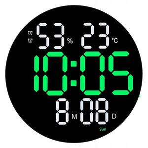 Orologio da parete digitale LED multifunzione con telecomando 25cm