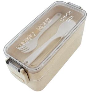 Contenitore per alimenti portatile per pranzo al sacco 750ML + accessori beige