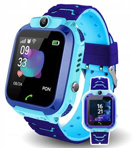 SIM LCD GPS Smart Watch per bambini SMS e chiamate Blu