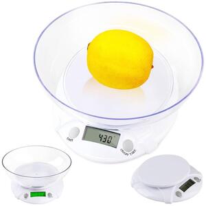 Bilancia da cucina LCD illuminata con ciotola fino a 7 kg