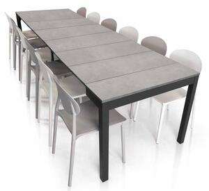 Consolle finitura nobilitato beton con 5 allunghe da 50 cm misura l.90 p.50 h.75(aperto 300 cm)