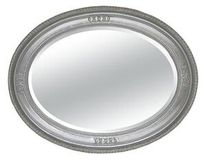 Specchiera foglia argento ovale- misure: l.66 x h.86 x p.5