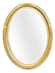 Specchiera in foglia oro ovale- misure: l.60 x h.80 x p.5