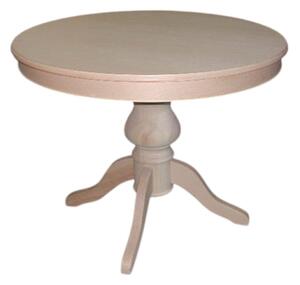 Tavolo rotondo allungabile grezzo per laccatura 100x100xh80