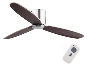 FARO 33472N - Ventilatore da soffitto NIAS cromo/marrone d. 132 cm + telecomando