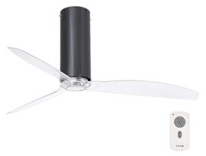 FARO 32035 - Ventilatore da soffitto TUBE FAN nero/limpido d.128 cm + telecomando