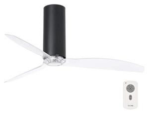 FARO 32036 - Ventilatore da soffitto TUBE FAN nero/limpido d. 128cm + telecomando