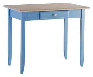 Scrivania 1 cassetto legno laccato azzurro 99x61x80 (2221)
