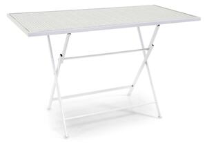 Tavolo metallo Leila bianco rettangolare cm 120x60h75