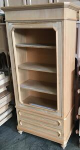 Vetrina in legno 1 anta 2 cassetti grezzo l.95 p.45 h.192