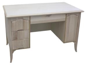 Scrivania 3 cassetti 1 porta arte povera grezzo 130x75x80 (2129)