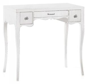 Scrivania classica legno massello 3 cassetti bianco 80x44x78h (1256)