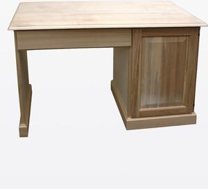 Scrivania porta frigo in legno grezzo l.125 p.56 h.80 (468)