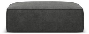 Poggiapiedi grigio con rivestimento in ciniglia Vanda – Mazzini Sofas