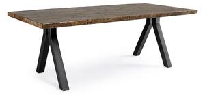 Tavolo fisso rettangolare legno industrial l.220 p.100 h.76