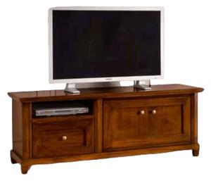 Porta tv arte povera in legno 2 porte tinta noce l.160 p.45 h.57