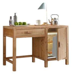 Scrivania porta frigo cortina in legno massello 120x55x80 (3310)