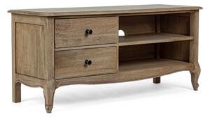 Porta tv classico in legno 2 cassetti l.115 p.40 h.52