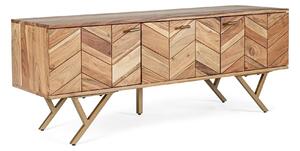 Porta tv contemporaneo in legno 3 ante l.130 p.40 h.51