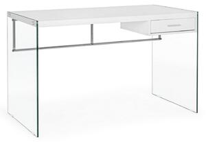 Scrivania moderna 1 cassetto colore bianco l.122 p.60 h.76