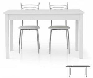 Tavolo moderno allungabile bianco frassinato 140x90x76h (609)