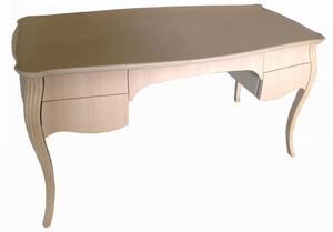 Scrivania classica legno 4 cassetti grezza l.160 p.80 h.80 (020)