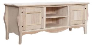 Porta tv classico in legno bombato 2 porte grezzo l.160 p.50 h.61 (3084)