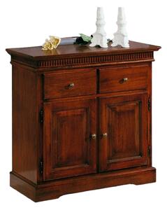 Madia credenza arte povera 2 porte in legno tinta noce l.90 p.38 h.85
