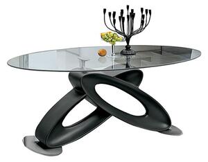 Tavolo eclipse moderno vetro ovale target point 220x115x76