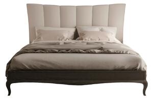 Letto moderno in legno frassino testata ecopelle bianca l.190 p.210 h.127