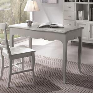 Scrivania shabby 1 cassetto in legno bianco 120x65x78