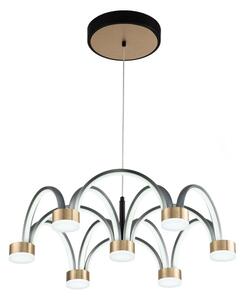 Lampadario Led da soffitto Emin Grigio 84W Dimmerabile con temperatura colore regolabile con telecomando M LEDME