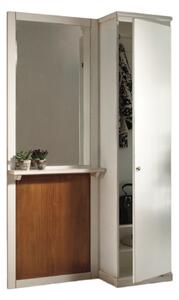 Appendiabiti shabby 1 anta in legno bianco/naturale l. 120 p. 38 h. 200