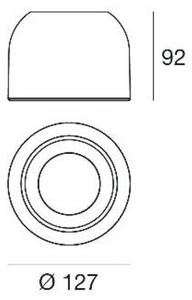 Linea Light Outlook S Faretto a LED, bianco, alluminio, vetro, dimmerabile