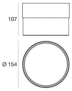 Linea Light Plafoniera LED Crumb, bianco, Ø 15,4 cm, ferro, vetro