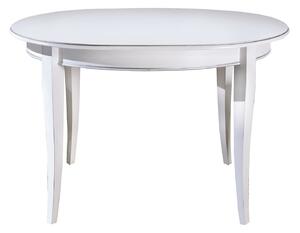 Tavolo rotondo allungabile in legno bianco l.120 p.120 h.80