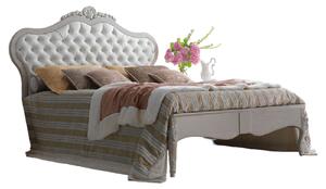 Letto matrimoniale legno classico testata ecopelle l.201 p.215 h.151
