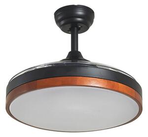 Lindby Ventilatore da soffitto Lindy LED Oras, nero, DC, silenzioso, 107 cm