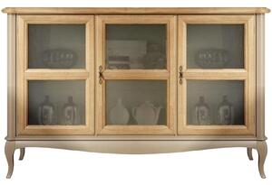 Madia credenza provenzale in legno 3 porte l.141 p.47 h.90