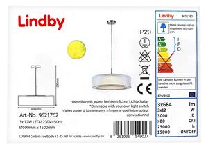 Lindby - Lampadario a sospensione con filo LED dimmerabile AMON 3xLED/12W/230V
