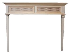Scrivania classica 2 cassetti in legno grezzo 100x54x80