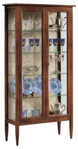 Vetrina classica 2 porte in legno finitura bassano 86x36x170