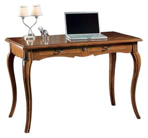 Scrivania classica 2 cassetti intarsio legno bassano 120x60x80