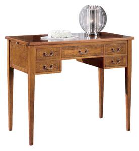 Scrivania classica 5 cassetti e tiretti legno 97x54x80
