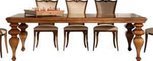 Tavolo rettangolare classico legno intarsio tinta noce 240x128x78