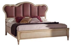 Letto matrimoniale imbottito classico shabby legno 191x202