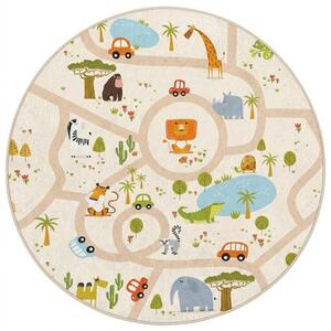 Tappeto da gioco per bambini lavabile ø120 cm Savana Ride – Mila Home