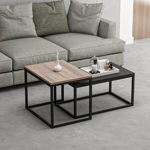 Skye Decor, Leka - Black, tavolino da caffè, 100 % MELAMIN COATED SLIPBOARD, nero, 72 x 45 x 37 cm