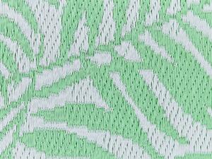 Tappeto per esterno verde PP 120 x 180 cm motivo foglia di palma reversibile Beliani